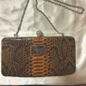 Vintage United Colors of Benetton Clutch with Rhinestone Clasp